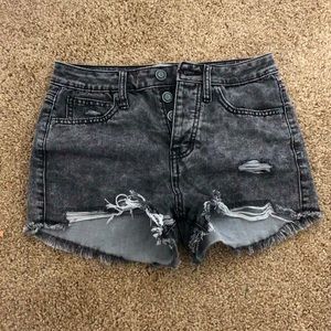 RSQ vintage high rise distressed jean shorts